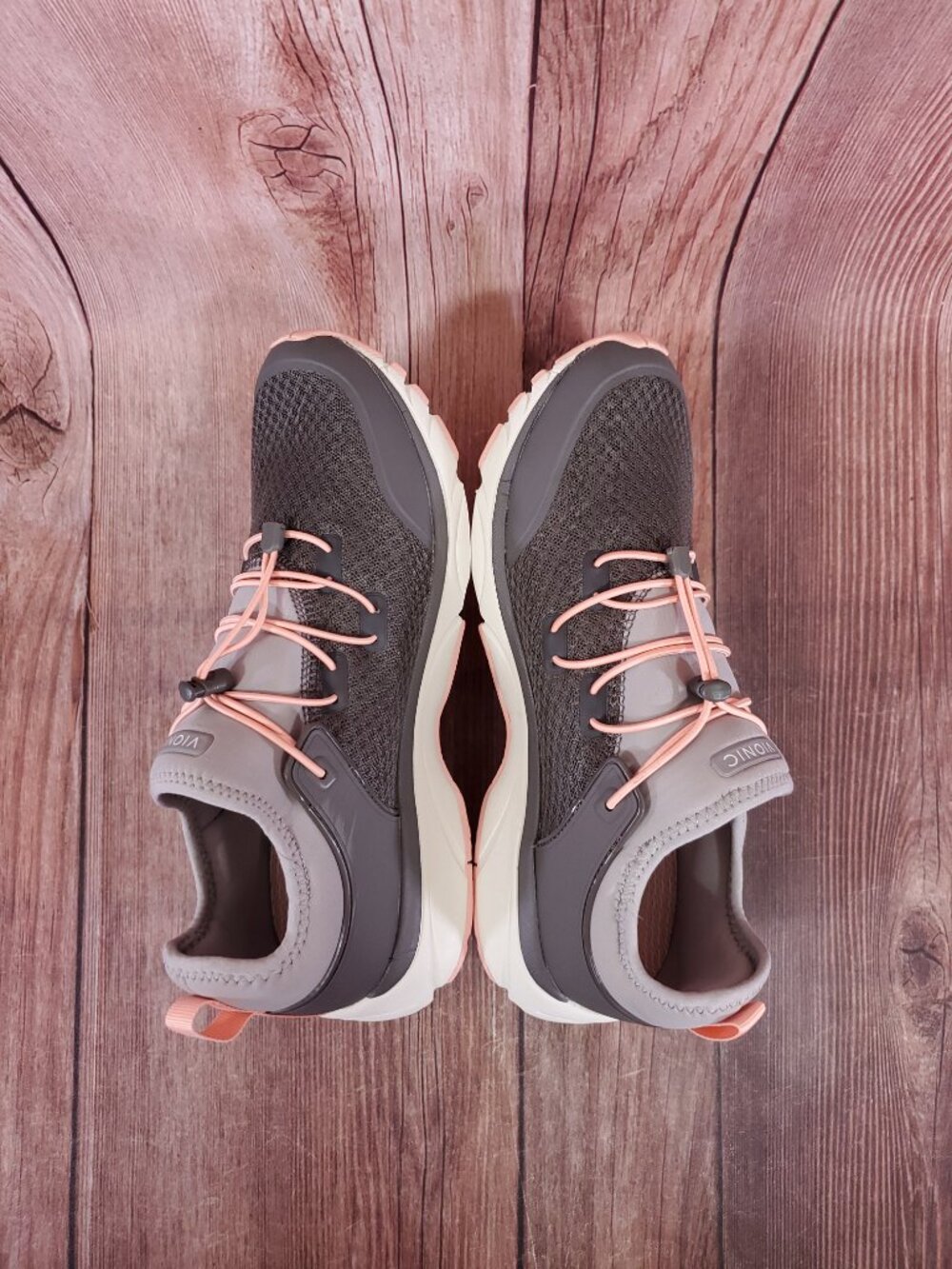 Vionic London Womens Size 9 1st Ray Technology Orthotic Shoes Sneakers Grey Pink - Picture 9 of 14
